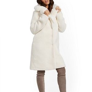 teddy bear coat with vegan fur collar